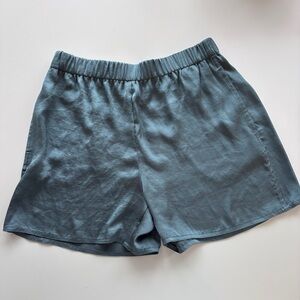 Theory Satin Shorts with Pockets 4” Inseam